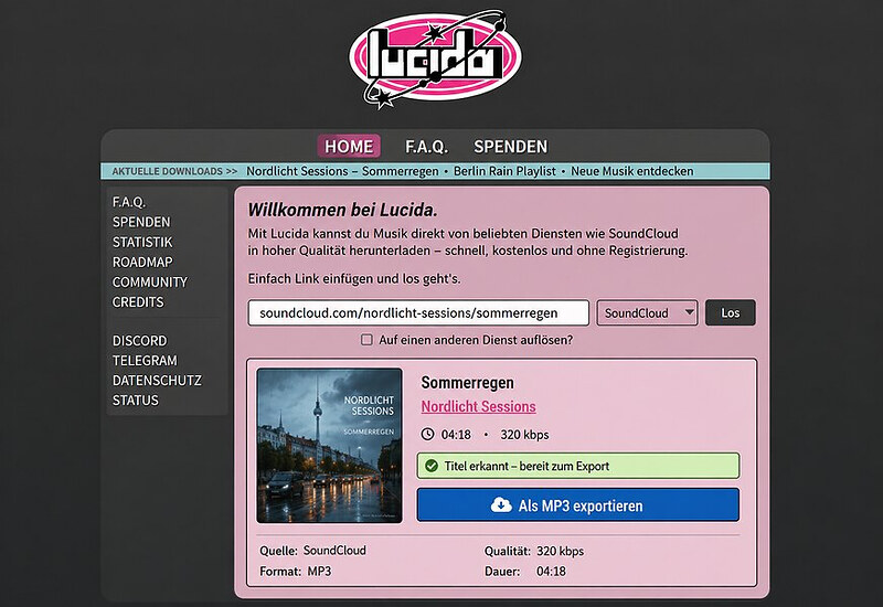 Lucida SoundCloud Converter Online