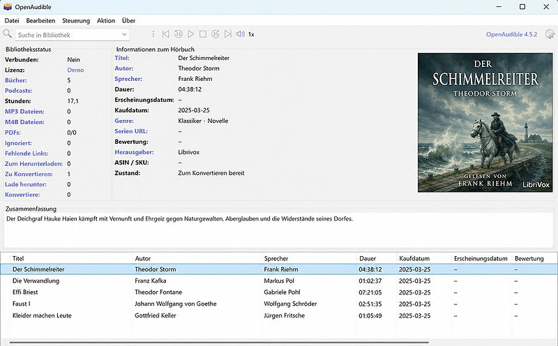 OpenAudible Interface