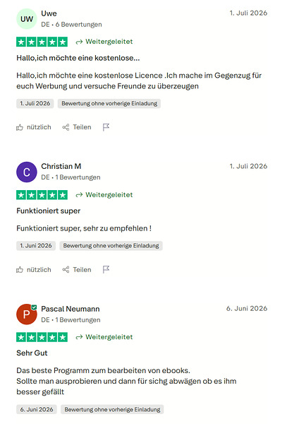 Positive Bewertungen für Epubor
