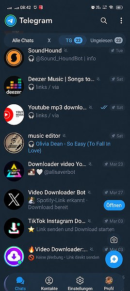 Mit Telegram Bots Musik downloaden