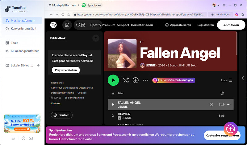 TuneFab Hauptseite