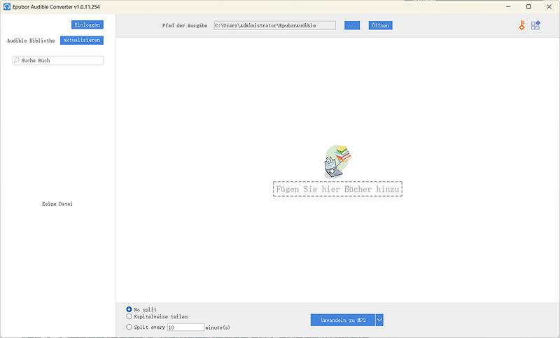 Neuester Epubor Audible Converter in Windows